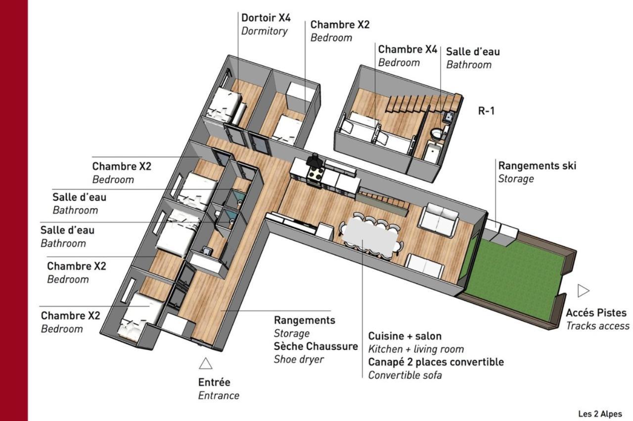 Appartement Edelweiss Skiopieds - Centre Station Les Deux Alpes Luaran gambar